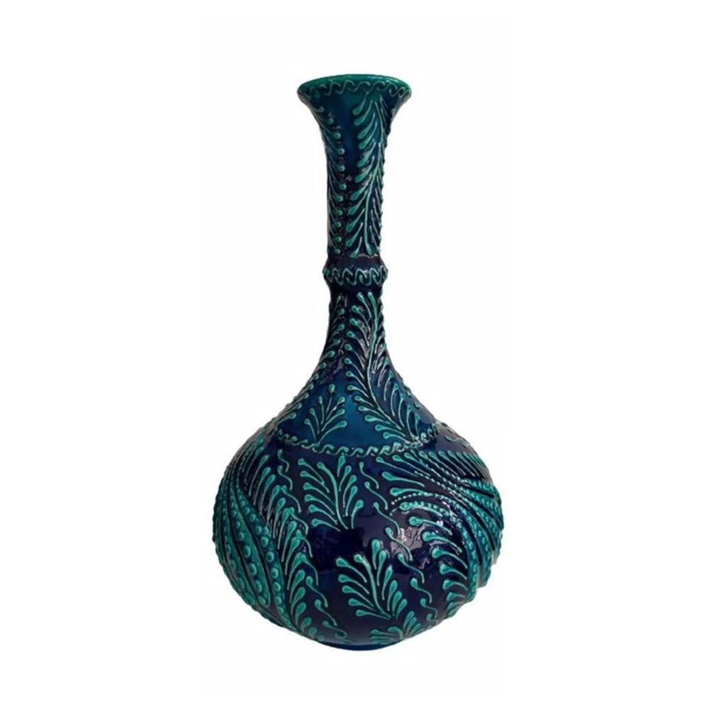 El Yapımı Gözyaşı Çini Vazo 30 cm